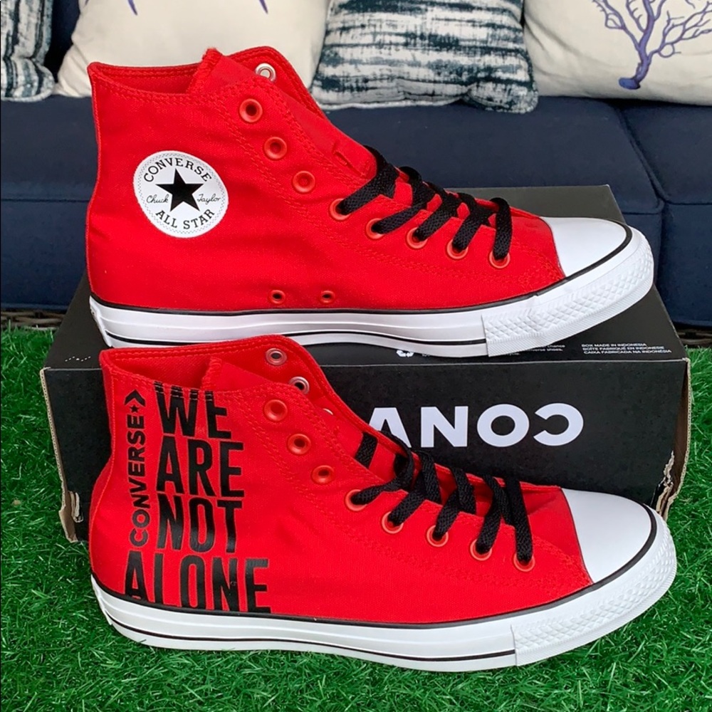 Converse CTAS Hi enamel red/black/white men’s - Picture 4 of 16